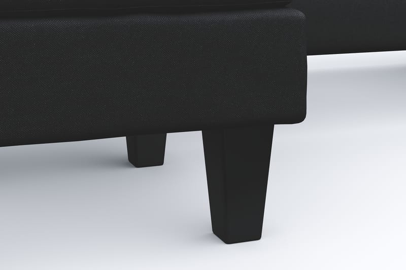 Vislanda 5-personers Sofa med Dobbel Chaiselong - Sort - Møbler - Sofaer - U Sofa