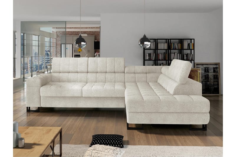 Warwick Sovesofa Med 3-Sæders Chaiselong - Grå - Møbler - Sofaer - Sovesofaer