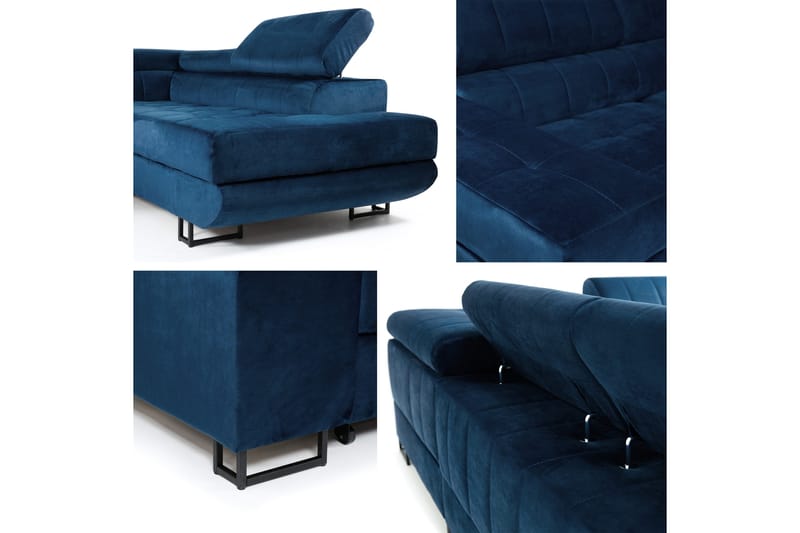 Warwick Sovesofa Med 3-Sæders Chaiselong - Grå - Møbler - Sofaer - Sovesofaer