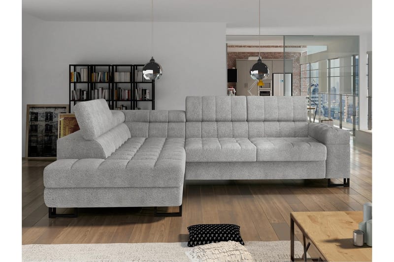 Warwick Sovesofa Med 3-Sæders Chaiselong, Mørkegrå