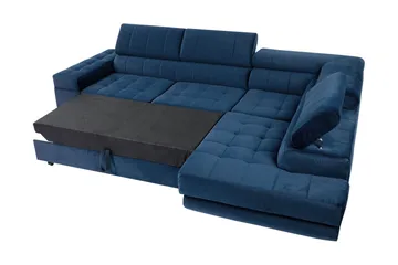 Warwick Sovesofa Med 3-Sæders Chaiselong - Mørkegrå - Møbler - Sofaer - Sovesofaer