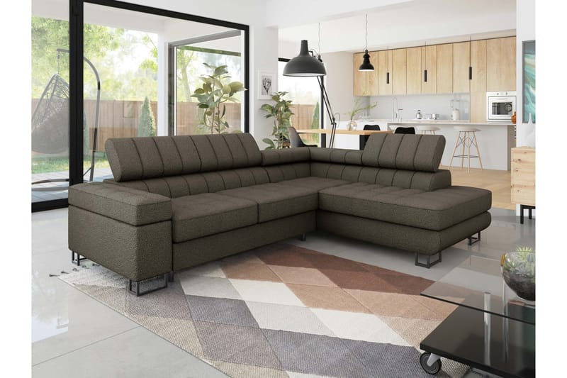 Warwick Sovesofa med Schäslong 3-personers - Brun - Møbler - Sofaer - Sovesofaer