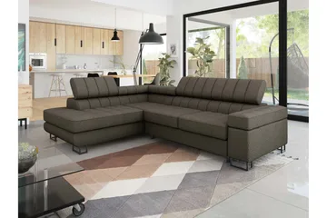 Warwick Sovesofa med Schäslong 3-personers - Brun - Møbler - Sofaer - Sovesofaer