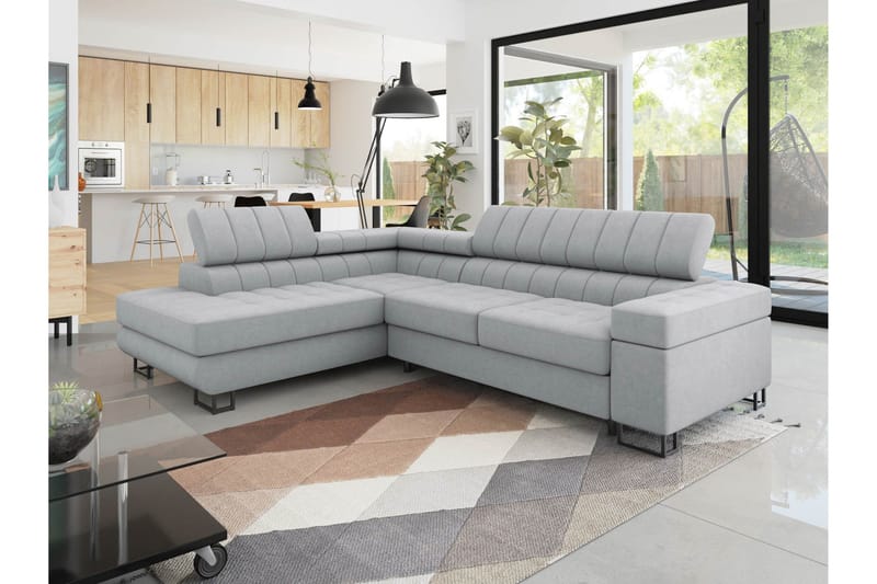 Warwick Sovesofa med Schäslong 3-personers - Grå - Møbler - Sofaer - Sovesofaer