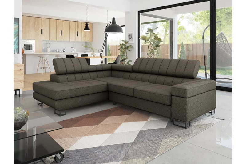 Warwick Sovesofa med Schäslong 3-personers - Brun - Møbler - Sofaer - Sovesofaer