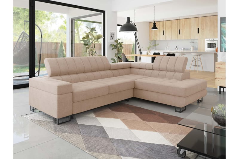 Warwick Sovesofa med Schäslong 3-personers - Rosa - Møbler - Sofaer - Sovesofaer