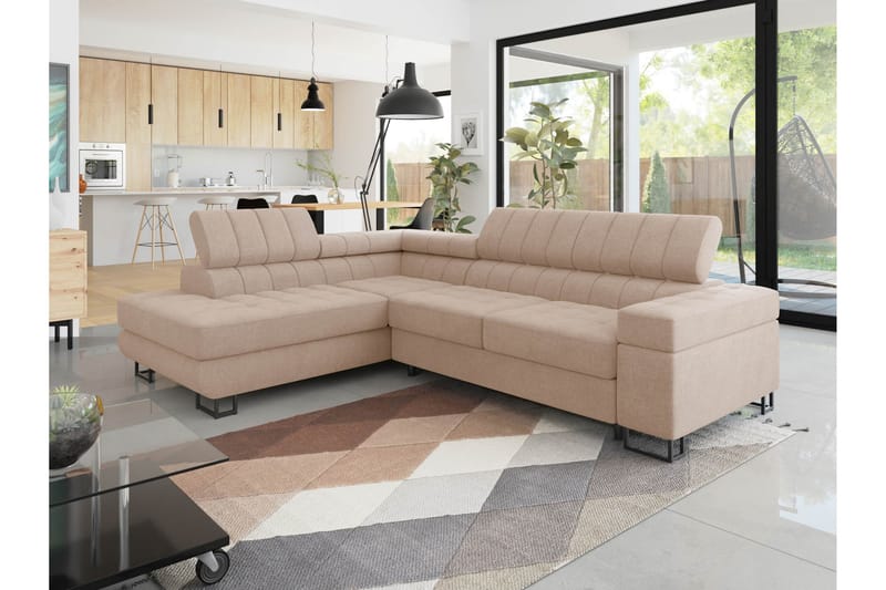 Warwick Sovesofa med Schäslong 3-personers - Rosa - Møbler - Sofaer - Sovesofaer