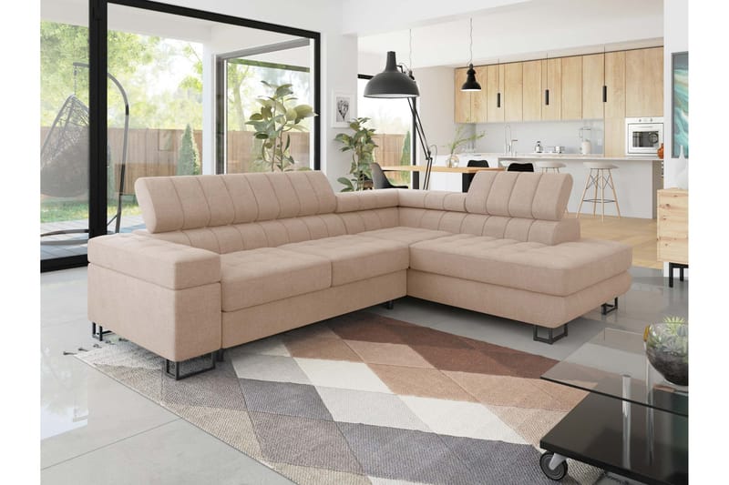Warwick Sovesofa med Schäslong 3-personers - Rosa - Møbler - Sofaer - Sovesofaer