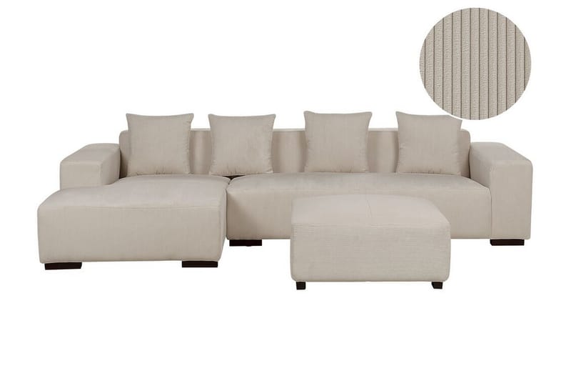 Westerfeld Hjørnesofa 4-personers - Beige - Møbler - Sofaer - Hjørnesofa