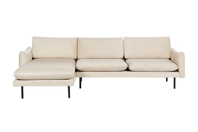 Woodal Hjørnesofa 4-personers, Beige/Sort