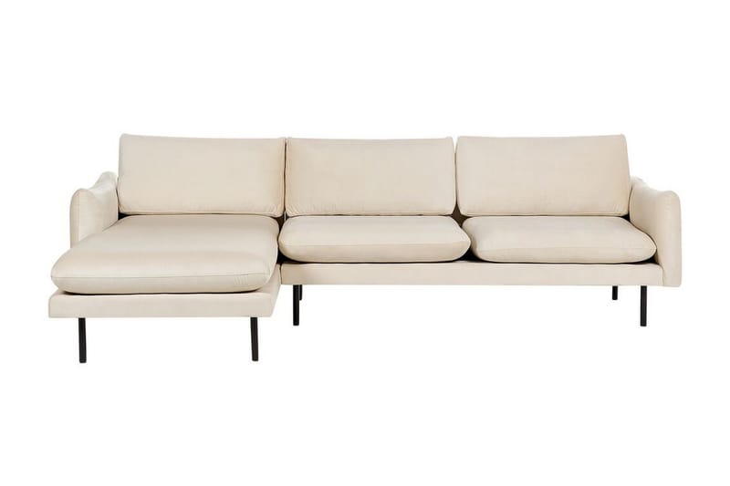 Woodal Hjørnesofa 4-personers, Beige/Sort