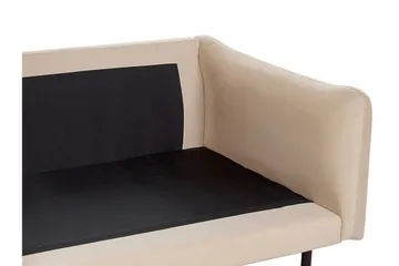 Woodal Sofa 3-personers - Beige/Sort - Møbler - Sofaer - Velour sofaer