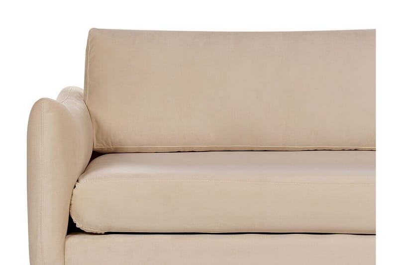 Woodal Sofa 3-personers - Beige/Sort - Møbler - Sofaer - Velour sofaer