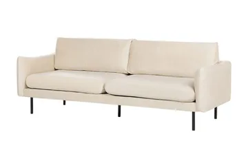 Woodal Sofa 3-personers - Beige/Sort - Møbler - Sofaer - Velour sofaer