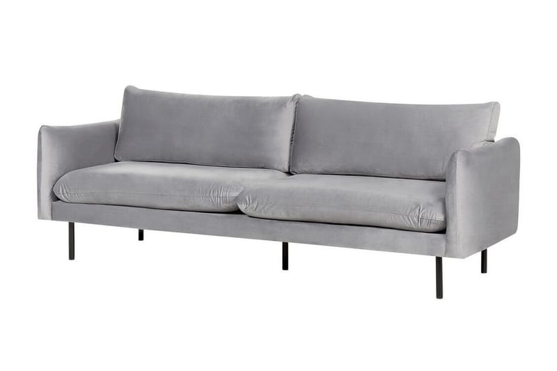 Woodal Sofa 3-personers - Grå/Sort - Møbler - Sofaer - Velour sofaer