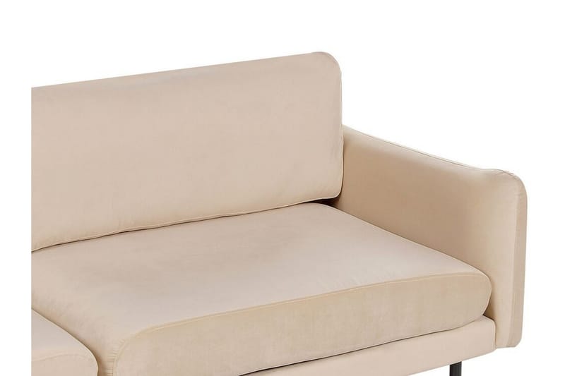 Woodal Sofa 3-personers - Beige/Sort - Møbler - Sofaer - Velour sofaer