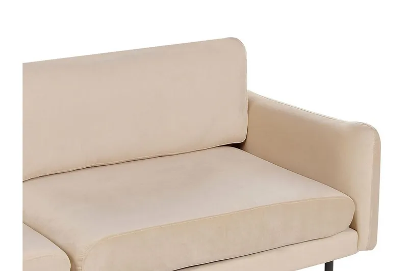 Woodal Sofa 3-personers - Beige/Sort - Møbler - Sofaer - Velour sofaer