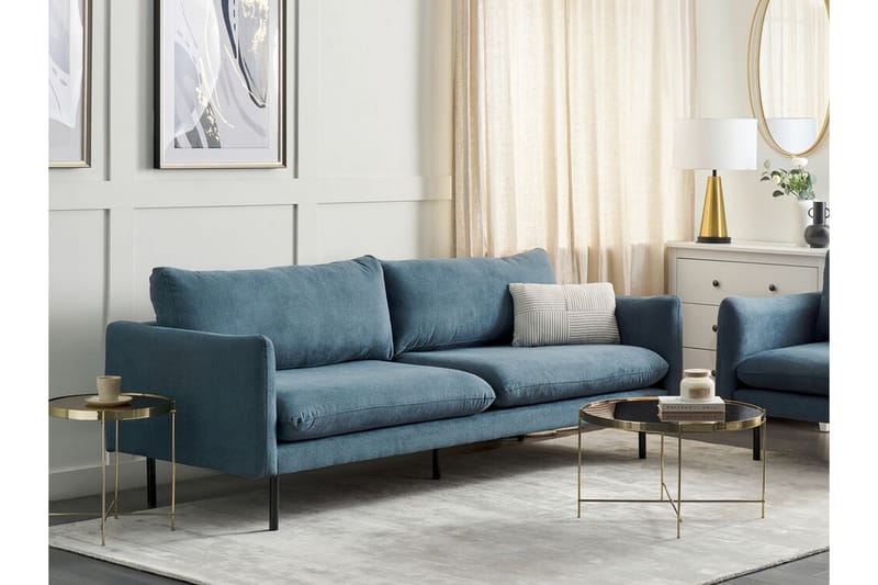 Woodal Sofa 3-personers - Blå/Sort - Møbler - Sofaer - 3 personers sofa