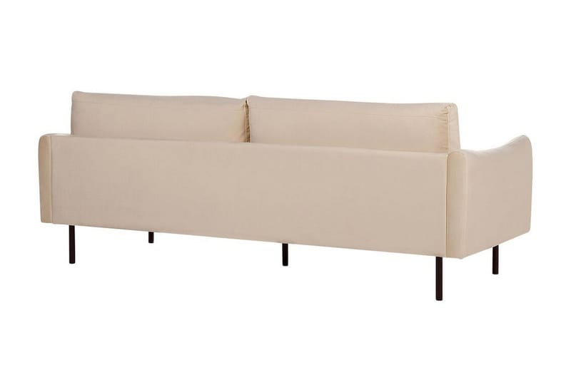 Woodal Sofa 3-personers - Beige/Sort - Møbler - Sofaer - Velour sofaer