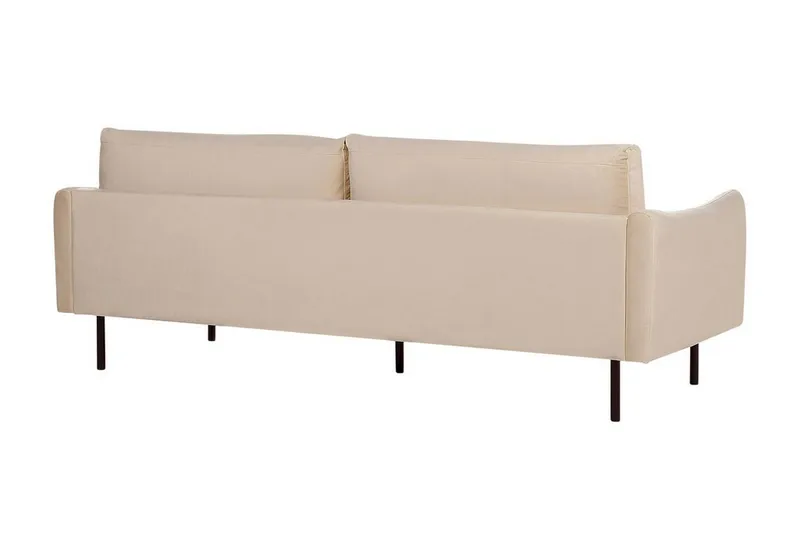 Woodal Sofa 3-personers - Beige/Sort - Møbler - Sofaer - Velour sofaer
