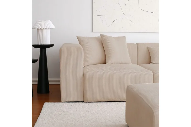 Yolo Sofa med Divan 6-sits - Beige - Møbler - Sofaer - Sofa med chaiselong