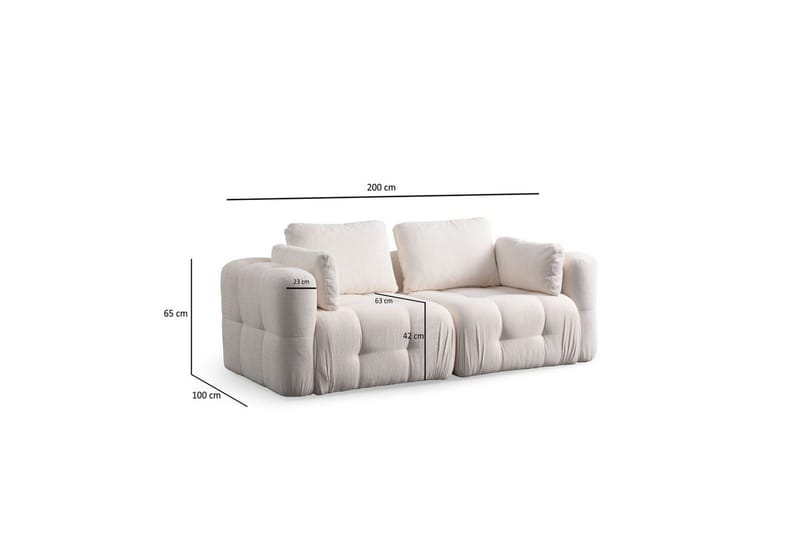 Yvara Sofa 2-sits - Beige - Møbler - Sofaer - Modulsofaer - Komplet modulsofa
