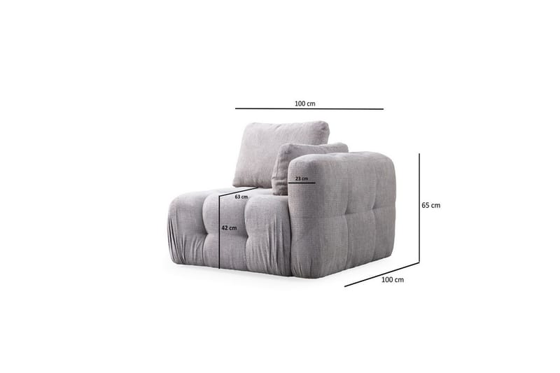 Yvara Sofa 2-sits - Lysegrå - Møbler - Sofaer - 2 personers sofa
