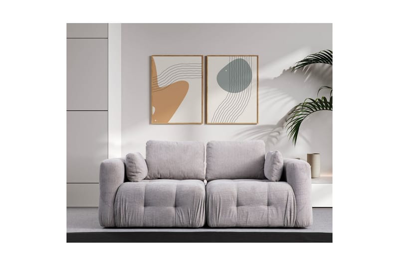 Yvara Sofa 2-sits - Lysegrå - Møbler - Sofaer - 2 personers sofa