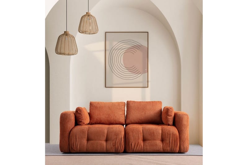 Yvara Sofa 2-sits - Orange - Møbler - Sofaer - Modulsofaer - Komplet modulsofa