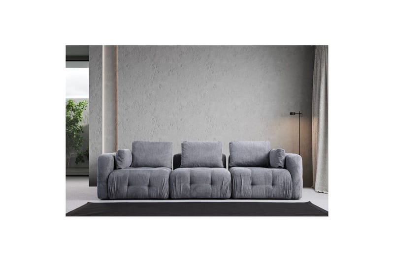 Yvara Sofa 3-sits - Grå - Møbler - Sofaer - Modulsofaer - Komplet modulsofa