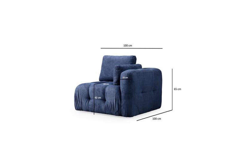 Yvara Sofa 3-sits - Marineblå - Møbler - Sofaer - Modulsofaer - Komplet modulsofa
