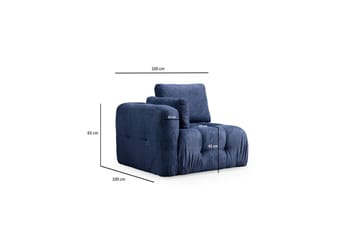 Yvara Sofa 3-sits - Marineblå - Møbler - Sofaer - Modulsofaer - Komplet modulsofa
