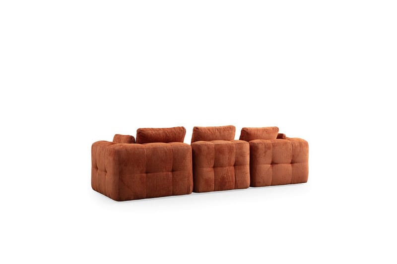 Yvara Sofa 3-sits - Orange - Møbler - Sofaer - Modulsofaer - Komplet modulsofa