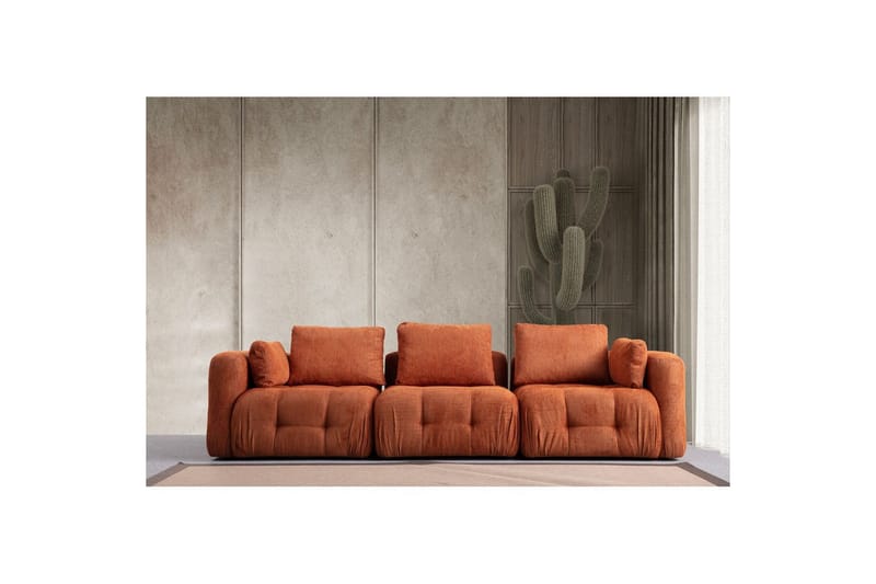 Yvara Sofa 3-sits - Orange - Møbler - Sofaer - 3 personers sofa
