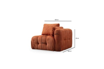 Yvara Sofa 3-sits - Orange - Møbler - Sofaer - Modulsofaer - Komplet modulsofa