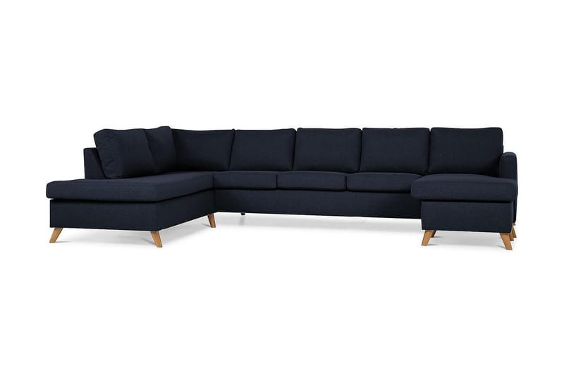 Zero U-sofa Large med Chaiselong Højre - Blå - U Sofa