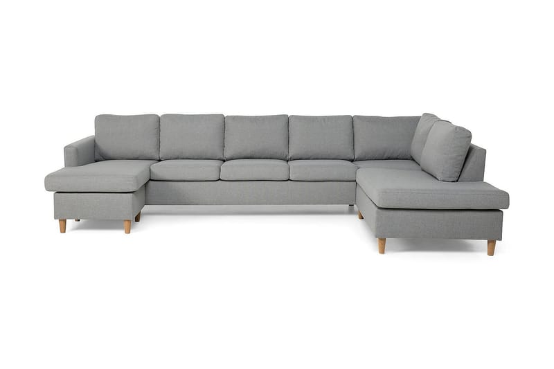Zero U-sofa Large med Chaiselong Venstre - Lysegrå - U Sofa