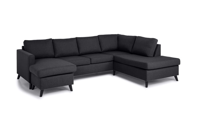 Zero U-sofa Large med Chaiselong Venstre - Mørkegrå - U Sofa