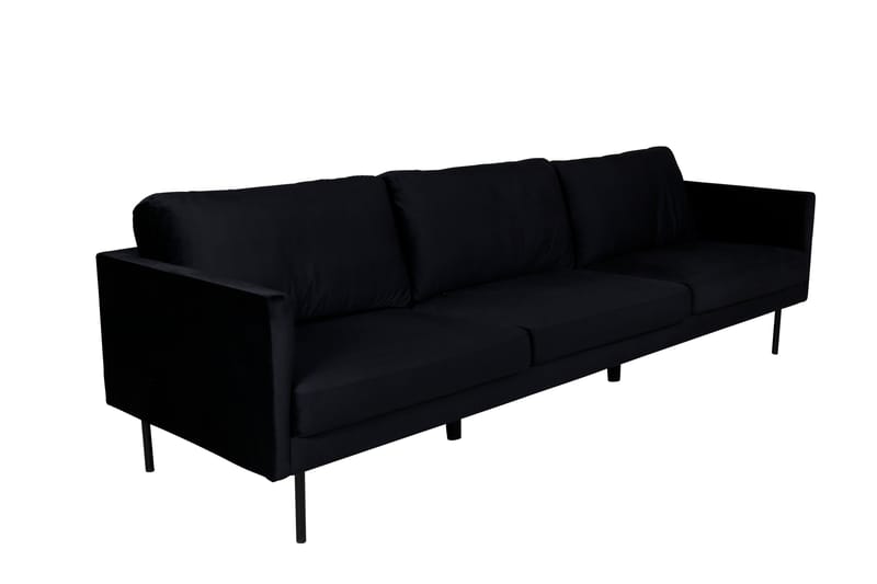 Zoom 3-personers Sofa Fløjl - Sort - Møbler - Sofaer - Velour sofaer