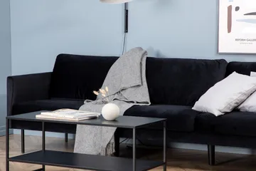 Zoom 3-personers Sofa Fløjl - Sort - Møbler - Sofaer - Velour sofaer