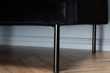 Zoom 3-personers Sofa Fløjl - Sort - Møbler - Sofaer - Velour sofaer
