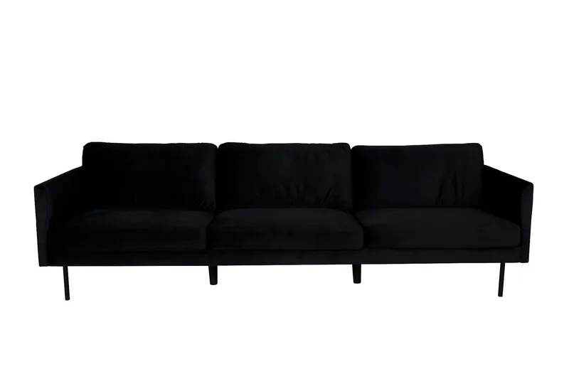 Zoom 3-personers sofa, Sort