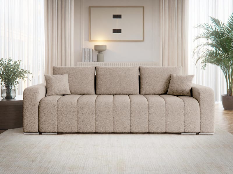 Zulueta 3-personers sovesofa - beige - Møbler - Sofaer - Sovesofaer