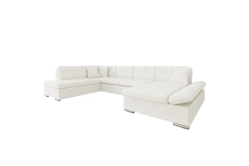 Zumar Sofa med Chaiselong og Divan 4-personers, Hvid