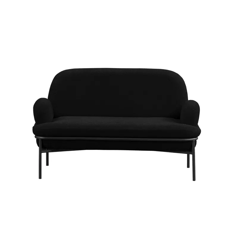 Zyricus 2-personers sofa Teddy, Sort