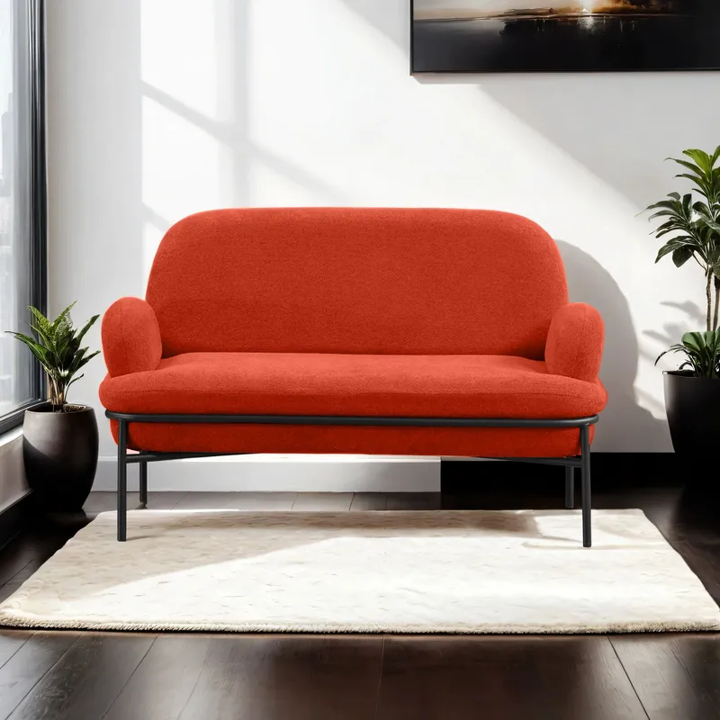 Zyricus 2-personers sofa Teddy - Tegl rød - Møbler - Sofaer - 2 personers sofa
