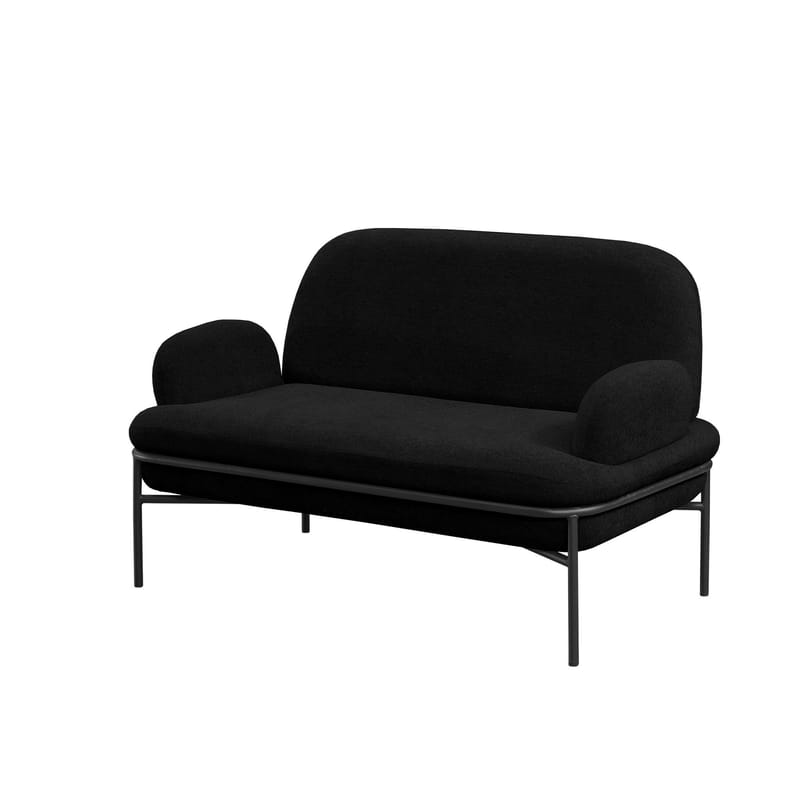 Zyricus 2-personers sofa Teddy - Sort - Møbler - Sofaer - 2 personers sofa