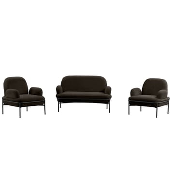 Zyricus sofagruppe 2-personers sofa + 2 lænestole Teddy - Antracit - Møbler - Sofaer - Sofagrupper