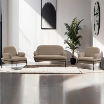 Zyricus sofagruppe 2-personers sofa + 2 lænestole Teddy - Cappuccino - Møbler - Sofaer - Sofagrupper