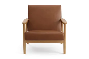 Ängsbro Lænestol PU - Brun - Møbler - Stole & lænestole - Lænestole - Læderstol